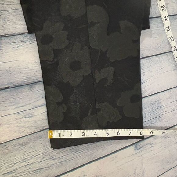 NWT Talbots Heritage Black Floral Jacquard Pants Side Zip Festive Party 16 - Picture 12 of 12